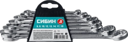 СИБИН  8 шт, 6 - 19 мм, набор комбинированных гаечных ключей (27089-H8) 27089-H8_z01