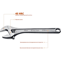 STAYER  MAX-Force, 375/43 мм, разводной ключ (2725-37) 2725-37
