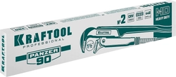 KRAFTOOL  PANZER-90, №2, 1.5″, 440 мм, трубный ключ с прямыми губками (2734-15) 2734-15_z02