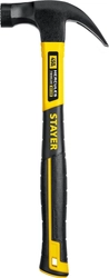 STAYER  Hercules-M, 450 г, молоток-гвоздодёр столярный с фиберглассовой рукояткой, Professional (2027-450) 2027-450_z01