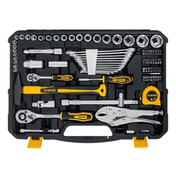 STAYER  UNIVERSAL 150, 150 предм., (1/2″+ 1/4″), универсальный набор инструмента, Professional (27710-H150) 27710-H150