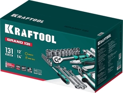 KRAFTOOL  GRAND-131, 131 предм., (1/2″+1/4″), универсальный набор инструмента (27978-H131) 27978-H131