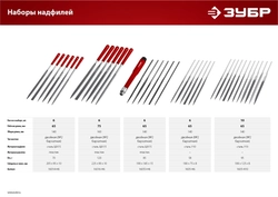 ЗУБР 6 шт, 160 мм, в чехле, с ручками  набор надфилей (16016-H6) 16016-H6