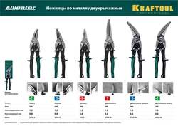 KRAFTOOL  Alliator, 280 мм, левые усиленные ножницы по металлу с выносом (2328-LL) 2328-LL
