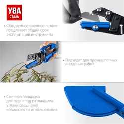 ЗУБР  Универсал, для пластмассовых и резиновых профилей, угловые ножницы со сменным трапециевидным лезвием, Профессионал (23371) 23371