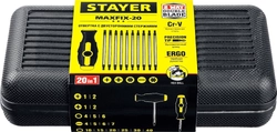STAYER  Hercules-20-in-1, 20 предм., отвертка с переставными стержнями (2513) 2513