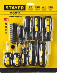 STAYER  Hercules-19, 19 предм., отвертка-битодержатель с насадками (2513-H19) 2513-H19_z01