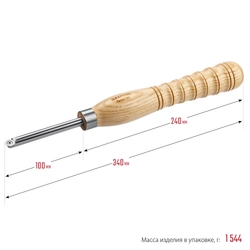 KRAFTOOL  Precision-3, 3 предм., набор ручных резцов по дереву (18369) 18369