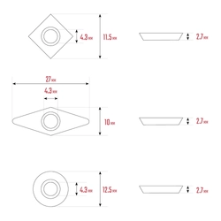 KRAFTOOL  Precision-3, 3 предм., набор ручных резцов по дереву (18369) 18369