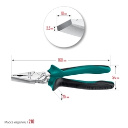KRAFTOOL  160 мм, комбинированные плоскогубцы с эксцентриковым шарниром (22011-1-16) 22011-1-16_z01