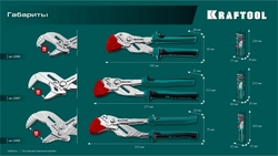 KRAFTOOL  VISE-WRENCH X, 180 мм, клещи переставные-гаечный ключ (22066) 22066