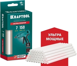 KRAFTOOL  Ultra Power, 7 х 150 мм, 40 шт, прозрачные, ультрамощные клеевые стержни (06837-40) 06837-40