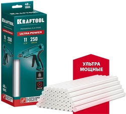 KRAFTOOL  Ultra Power, 11 х 250 мм, 40 шт, ультрамощные, прозрачные, клеевые стержни (06848-40) 06848-40