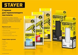 STAYER  Cristal, 7 х 100 мм, 6 шт, прозрачные, универсальные клеевые стержни Professional (2-06817-T-S06) 2-06817-T-S06