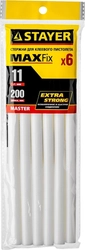 STAYER  White, белые, 11 х 200 мм, 6 шт, клеевые стержни, Professional (2-06821-W-S06) 2-06821-W-S06