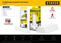 STAYER  White, белые, 11 х 200 мм, 40 шт, клеевые стержни, Professional (2-06821-W-S40) 2-06821-W-S40