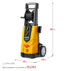 STEHER  200 Атм, 2600 Вт, мойка высокого давления, пистолет G-280 PRO (HPW-200B) HPW-200B