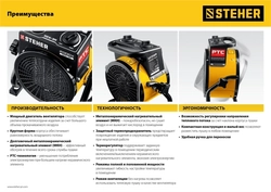 STEHER  2 кВт, электрическая тепловая пушка (SEK-3R) SEK-3R