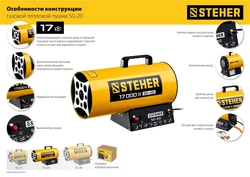 STEHER  17 кВт, газовая тепловая пушка (SG-20) SG-20