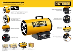 STEHER  33 кВт, газовая тепловая пушка (SG-40) SG-40