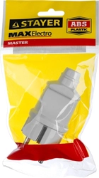 STAYER  MAXElectro, белая, 16 А/220 В, 1300 Вт, прямая вилка (55160-W) 55160-W