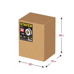 STAYER  PRO-315, КГ, 3 x 1.5 мм2, 50 м, 3700 Вт, IP44, силовой удлинитель на стальной катушке (55077-50) 55077-50_z01