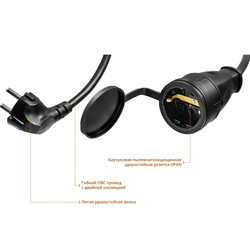 STAYER  МС-315, ПВС, 3 x 1.5 мм2, 30 м, 3500 Вт, IP44, силовой удлинитель-шнур (55028-30) 55028-30