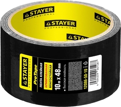 STAYER  48 мм, 10 м, черная, армированная лента, Professional (12086-50-10) 12086-50-10
