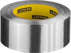 STAYER  ProTape, 75 мм, 50 м, до 120 °С, самоклеящаяся алюминиевая лента, Professional (12268-75-50) 12268-75-50