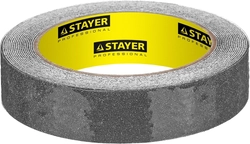 STAYER  25 мм, 5 м, черная, противоскользящая клейкая лента, Professional (12270-25-05) 12270-25-05