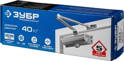 ЗУБР  до 40 кг, цвет серебро, дверной доводчик (37910-50) 37910-50