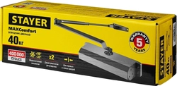 STAYER  MAXComfort, до 40 кг, коричневый серебро, дверной доводчик (37917-50) 37917-50