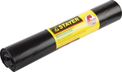 Stayer  HEAVY DUTY, 120 л, 10 шт, черные, особопрочные, строительные мусорные мешки (39157-120) 39157-120