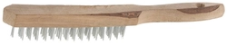 ТЕВТОН  5 рядов, деревянная рукоятка, стальная, щетка проволочная (3503-5) 3503-5