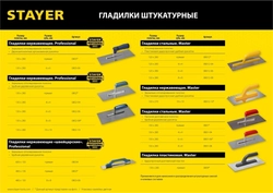 STAYER  130 х 280 мм, зуб 8 х 8 мм, штукатурная гладилка, Professional (0802-08) 0802-08