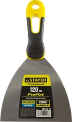 STAYER  PROFlat, 120 мм, х-образное профилированное полотно, облегченная двухкомпонентная ручка, нержавеющий шпатель, Professional (10045-12) 10045-12
