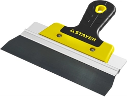 STAYER  PROFlat, 200 мм, усиленная алюминиевая направляющая, двухкомпонентная ручка, анодированный, фасадный шпатель, Professional (10045-20) 10045-20
