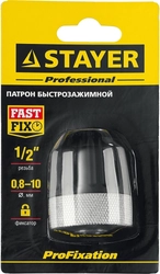 STAYER  10 мм, 1/2″, быстрозажимной патрон для дрели, Professional (29050-10-1/2) 29050-10-1/2