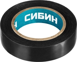 СИБИН  15 мм х 10 м, 5 000 В, черная, изолента ПВХ (1235-2) 1235-2