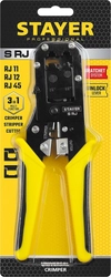 STAYER  S-RJ, (RJ45, RJ11, RJ12), универсальный кримпер, Professional (22652) 22652