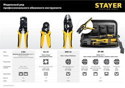 STAYER  S-RJ, (RJ45, RJ11, RJ12), универсальный кримпер, Professional (22652) 22652