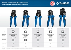 ЗУБР  ПКТ-16-4, 0.25 - 16 мм2, с квадратным профилем, торцевые мультидиапазонные пресс-клещи, Профессионал (22694) 22694