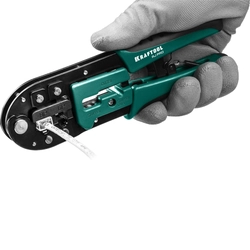 KRAFTOOL  RJ-Pro, (RJ45, RJ11,RJ12), универсальный кримпер (22698) 22698