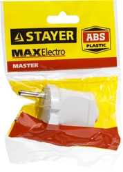 STAYER  MAXElectro, белая, 6 А/220 В, 1300 Вт, прямая вилка (55150-W) 55150-W