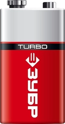 ЗУБР  TURBO, 6LR61 (крона), 1 шт, 9 В, алкалиновая батарейка (59219) 59219_z01