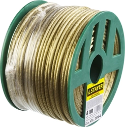 STAYER  4 мм, L 100 м, стальной трос в полимерной оболочке (30410-40) 30410-40
