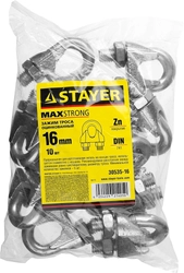 STAYER  DIN 741, 16 мм, 10 шт, зажим троса (30535-16) 30535-16