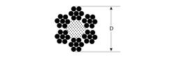ЗУБР  DIN 3055, свивка 6 х 7 + IWS, 8 мм, L 80 м, стальной трос, Профессионал (4-304110-08) 4-304110-08
