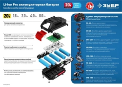 ЗУБР  Т7, 20 В, d190 мм, 1 АКБ (4 А·ч), бесщеточная пила циркулярная, Профессионал (CPB-190-41) CPB-190-41