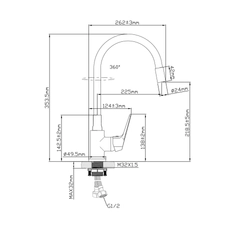 Смеситель L1005MGS oasis 2196